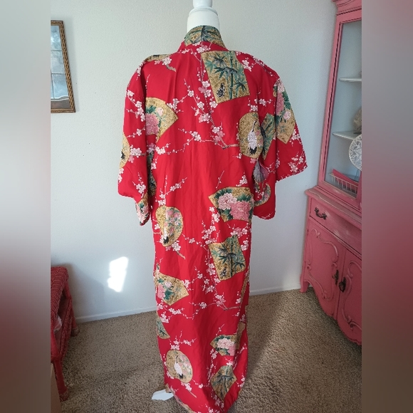 Vintage cotton kimono robe made in Japan - Picture 9 of 10